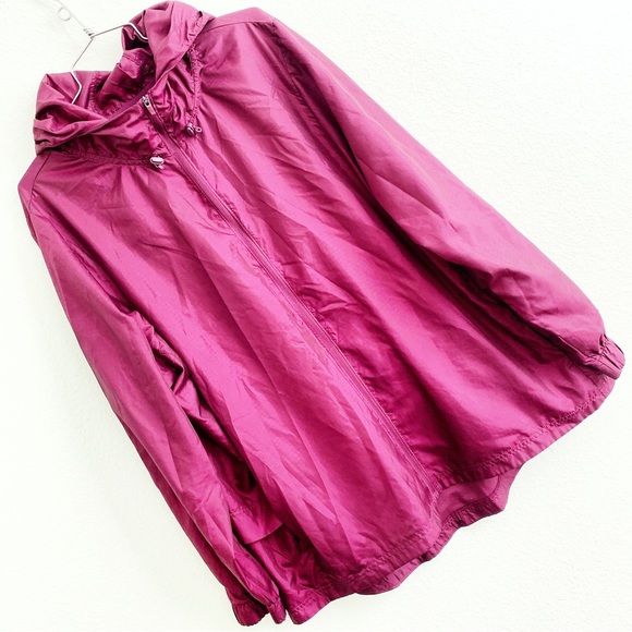 Avia Jackets & Blazers - AVIA windbreaker pomcho style outerwear jacket magenta XXXL one size